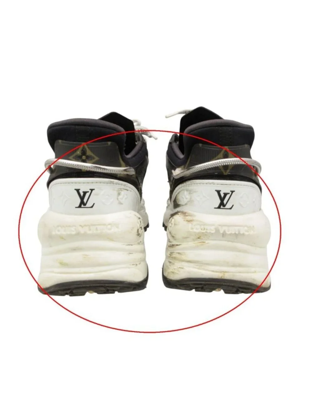 Louis Vuitton Sneakers Run 55 Line LV Circle Platform Dad Shoes Navy
